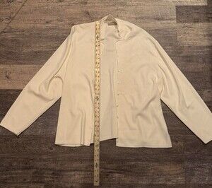 KATE HILL | White/Cream Top , Button Knit  Plus Size 3X SKU225